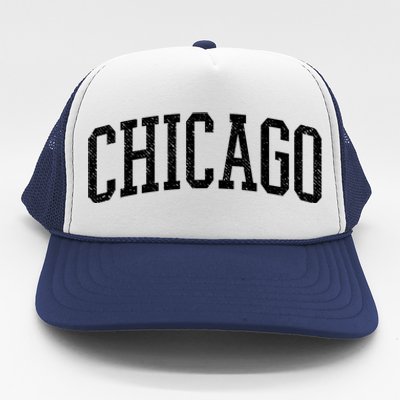 Varsity Distressed Chicago Trucker Hat