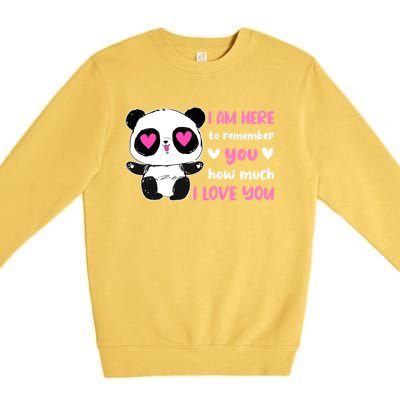 Valentine's Day Couples Saying Love Panda Pajama Gift Premium Crewneck Sweatshirt