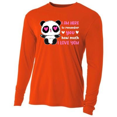 Valentine's Day Couples Saying Love Panda Pajama Gift Cooling Performance Long Sleeve Crew