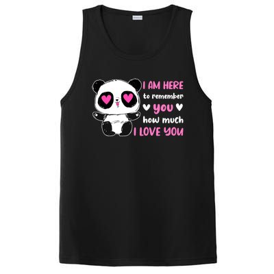 Valentine's Day Couples Saying Love Panda Pajama Gift PosiCharge Competitor Tank