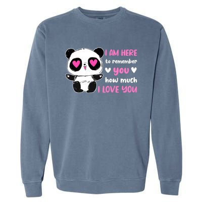 Valentine's Day Couples Saying Love Panda Pajama Gift Garment-Dyed Sweatshirt