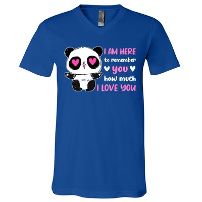 Valentine's Day Couples Saying Love Panda Pajama Gift V-Neck T-Shirt