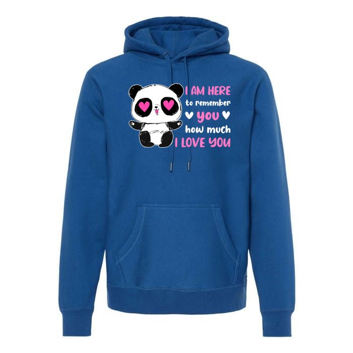 Valentine's Day Couples Saying Love Panda Pajama Gift Premium Hoodie