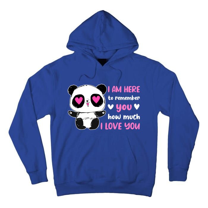 Valentine's Day Couples Saying Love Panda Pajama Gift Tall Hoodie