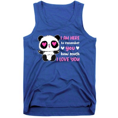 Valentine's Day Couples Saying Love Panda Pajama Gift Tank Top