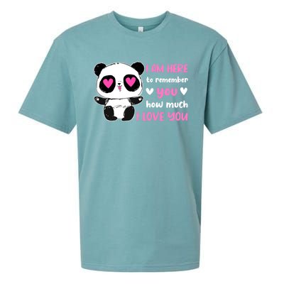 Valentine's Day Couples Saying Love Panda Pajama Gift Sueded Cloud Jersey T-Shirt