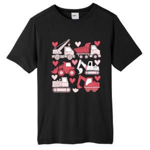 Valentines Day Construction Trucks Funny Boy Tall Fusion ChromaSoft Performance T-Shirt