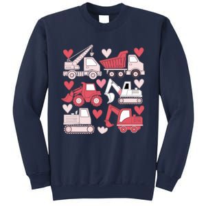 Valentines Day Construction Trucks Funny Boy Sweatshirt