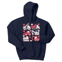 Valentines Day Construction Trucks Funny Boy Kids Hoodie