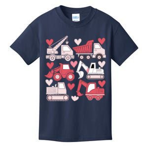 Valentines Day Construction Trucks Funny Boy Kids T-Shirt