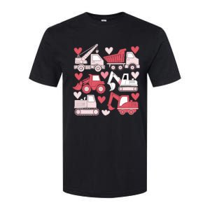 Valentines Day Construction Trucks Funny Boy Softstyle CVC T-Shirt