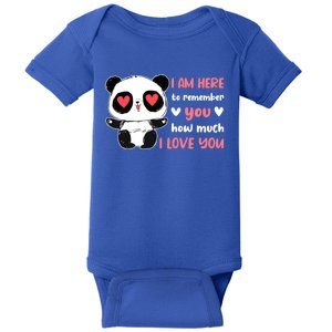 Valentine's Day Couples Saying Love Panda Pajama Gift Baby Bodysuit