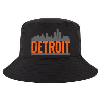 Vintage Detroit City Skyline Cool Comfort Performance Bucket Hat