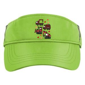 Valentines Day Construction Trucks Funny Adult Drive Performance Visor