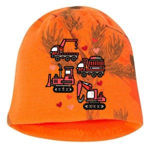 Valentines Day Construction Trucks Funny Kati - Camo Knit Beanie