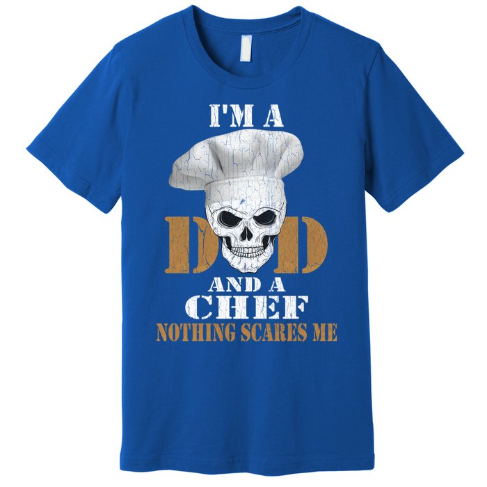 Vintage Dad Chef Retro Cook Bbq Distressed Gift Great Gift Premium T-Shirt