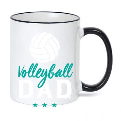 Volleyball Dad Cool Gift Proud Father And Sports Parents 11oz Black Color Changing Mug