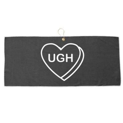 Valentine's Day Cutes Candy Heart Ugh Large Microfiber Waffle Golf Towel