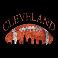 Vintage Downtown Cleveland Ohio Skyline Football Gift Bucket Hat