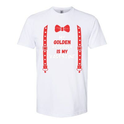 Valentines Day Custome My Golden Dog Retriever Is My Valenti Cute Gift Softstyle® CVC T-Shirt