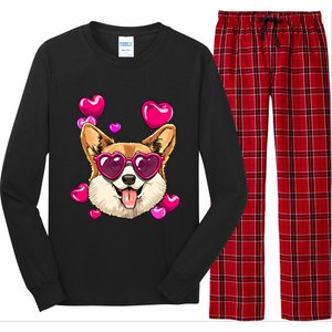 Valentines Day Corgi Heart Couples Love Day Corgi Dog Lover Gift Long Sleeve Pajama Set