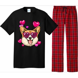 Valentines Day Corgi Heart Couples Love Day Corgi Dog Lover Gift Pajama Set