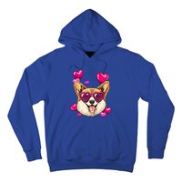 Valentines Day Corgi Heart Couples Love Day Corgi Dog Lover Gift Hoodie