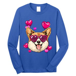 Valentines Day Corgi Heart Couples Love Day Corgi Dog Lover Gift Long Sleeve Shirt