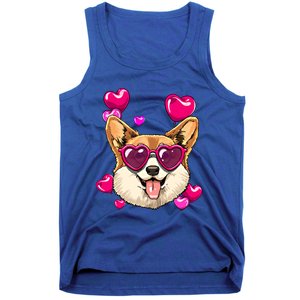 Valentines Day Corgi Heart Couples Love Day Corgi Dog Lover Gift Tank Top