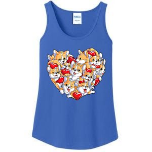 Valentines Day Corgi Heart Funny Corgis Dog Lovers Gift Ladies Essential Tank