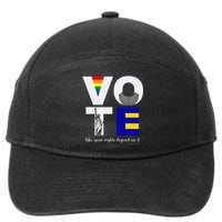 Vote Dissent Collar Statue of Liberty Pride Flag Equality 7-Panel Snapback Hat