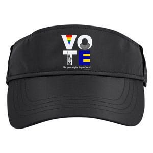 Vote Dissent Collar Statue of Liberty Pride Flag Equality Adult Drive Performance Visor