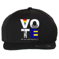 Vote Dissent Collar Statue of Liberty Pride Flag Equality Wool Snapback Cap