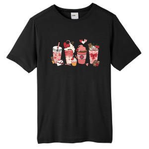 Valentines Day Coffee Cups Latte Iced Cream Cute Hearts Tall Fusion ChromaSoft Performance T-Shirt