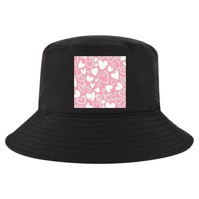Valentines Day Cute Chalk Hearts Cool Comfort Performance Bucket Hat