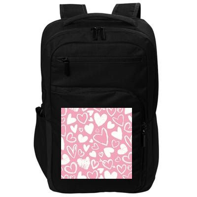 Valentines Day Cute Chalk Hearts Impact Tech Backpack