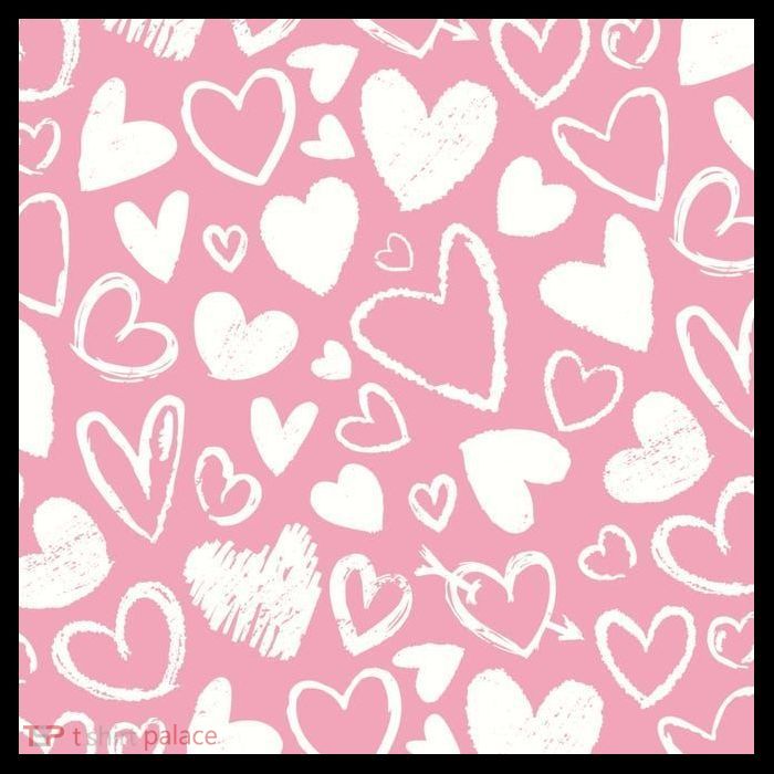 Valentines Day Cute Chalk Hearts Drawstring Bag