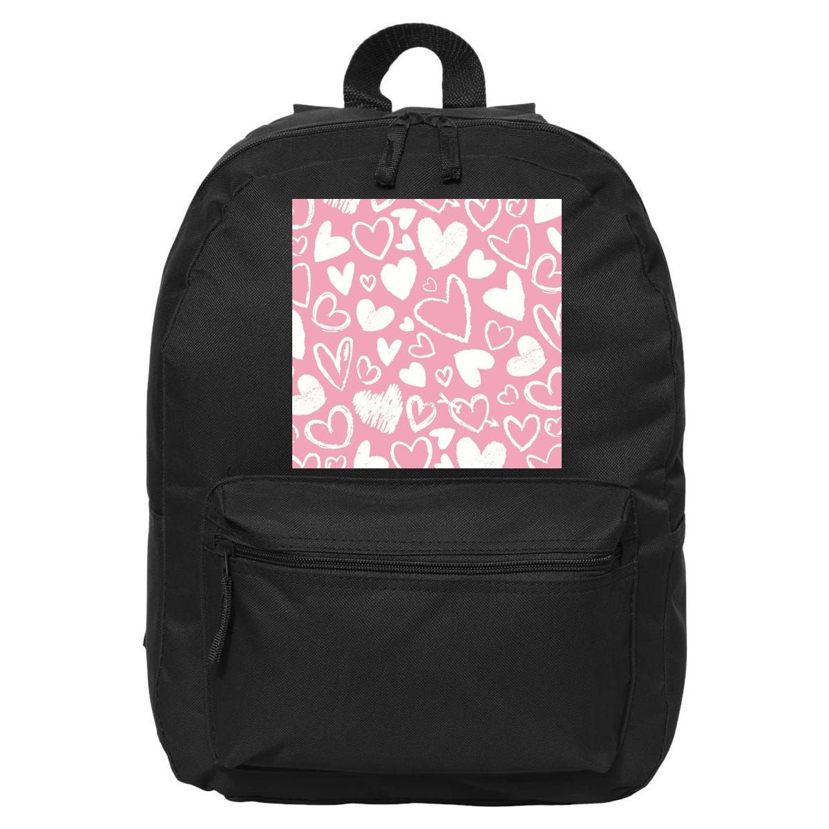 Valentines Day Cute Chalk Hearts 16 in Basic Backpack