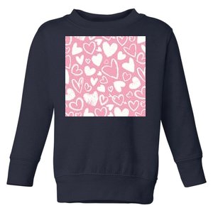 Valentines Day Cute Chalk Hearts Toddler Sweatshirt