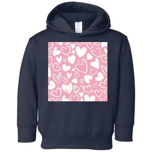 Valentines Day Cute Chalk Hearts Toddler Hoodie