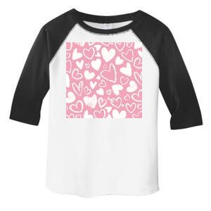 Valentines Day Cute Chalk Hearts Toddler Fine Jersey T-Shirt