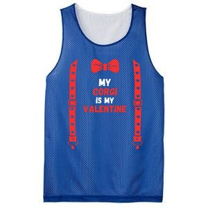 Valentines Day Custome My Corgi Is My Valentine Dog For Him Gift Mesh Reversible Basketball Jersey Tank