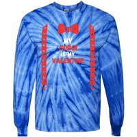 Valentines Day Custome My Corgi Is My Valentine Dog For Him Gift Tie-Dye Long Sleeve Shirt