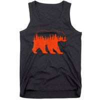 Vintage Downtown Chicago City Skyline Walking Bear Novelty Tank Top