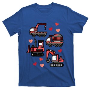 Valentines Day Construction Trucks Funny Cool Gift T-Shirt