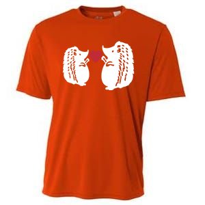 Valentines Day Costume Hedgehog Heart Love My Valentines Cool Gift Cooling Performance Crew T-Shirt