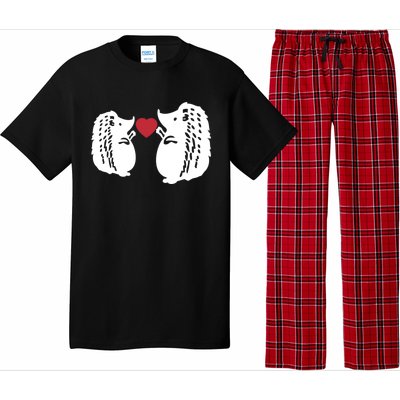 Valentines Day Costume Hedgehog Heart Love My Valentines Cool Gift Pajama Set