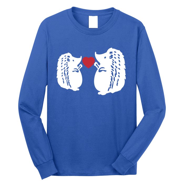 Valentines Day Costume Hedgehog Heart Love My Valentines Cool Gift Long Sleeve Shirt