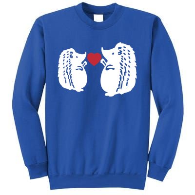 Valentines Day Costume Hedgehog Heart Love My Valentines Cool Gift Sweatshirt