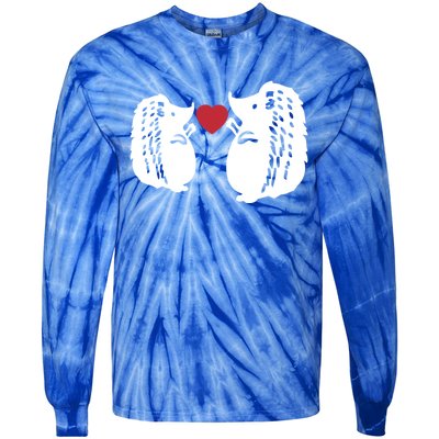 Valentines Day Costume Hedgehog Heart Love My Valentines Cool Gift Tie-Dye Long Sleeve Shirt